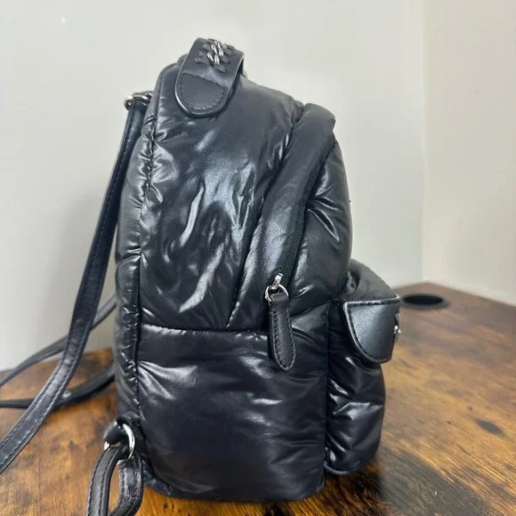 Stella McCartney Black Padded Star Mini Backpack Chain Detail Italy